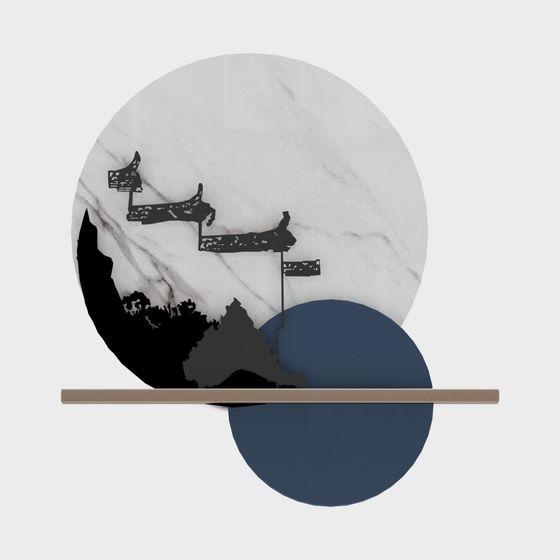 Low Polygon Artistic 3D Model for Modern Design