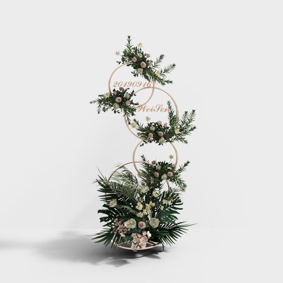 Elegant Low-Poly Garden 3D model