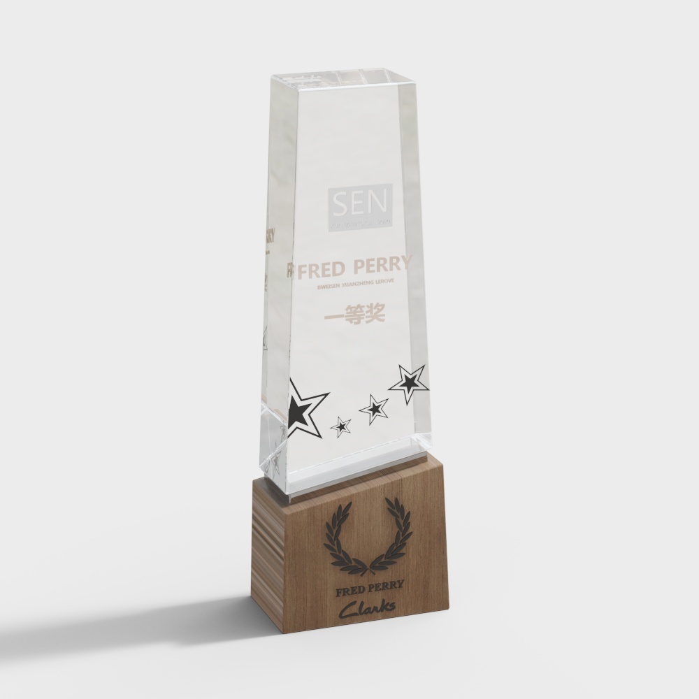 Elegant Trophy 3D model for Awards and Recognition