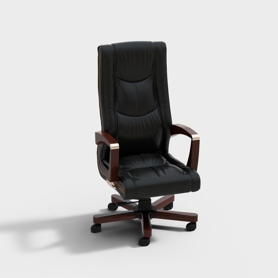 Elegant Low-Poly Office Chair 3D model