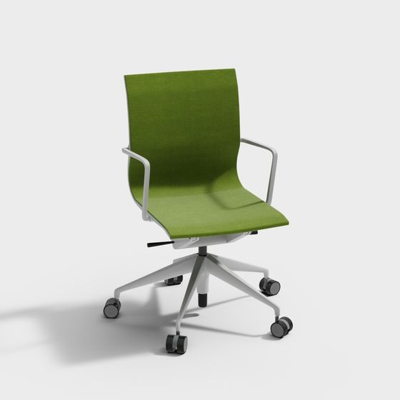 Vibrant Green Office Chair 3D model