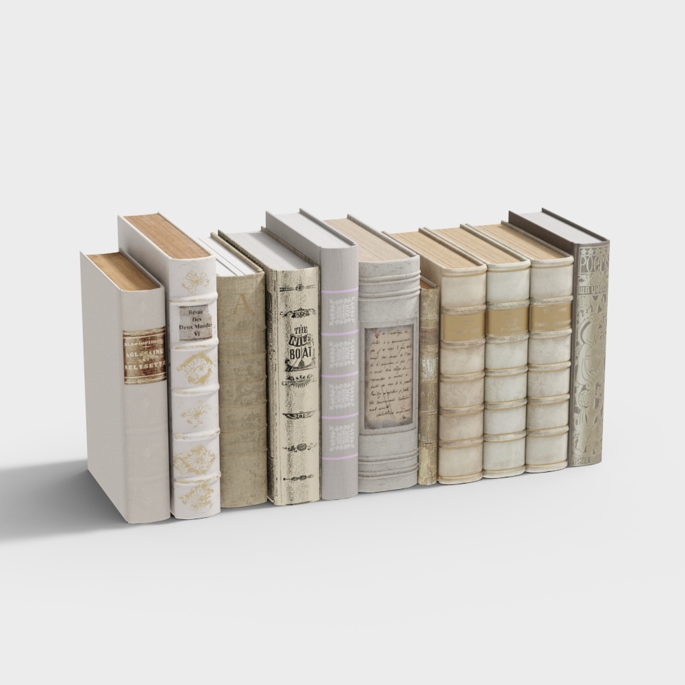 歐洲風格書櫃 書籍-12