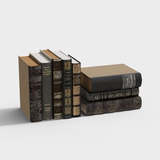 Vintage Book 3D model with High Detail
