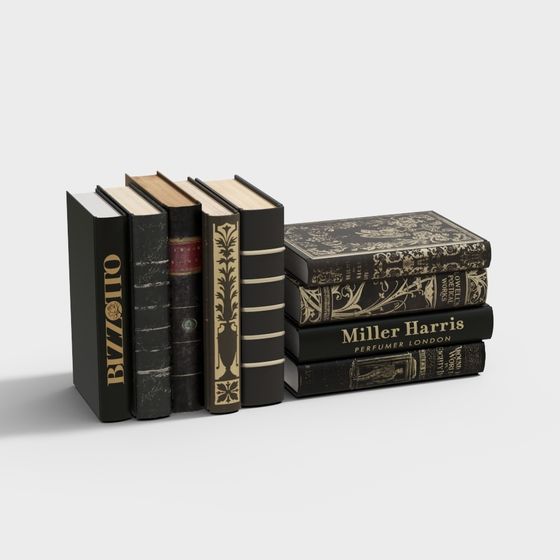 Vintage Bookshelf 3D model