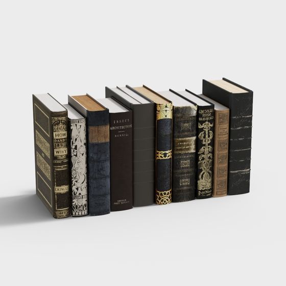 Classic Antique Bookshelf 3D model for Creative Projects