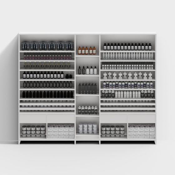 Cosmetic Display Shelf 3D model for Modern Interiors