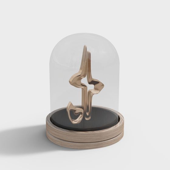 Art Sculpture Under Glass 3D model