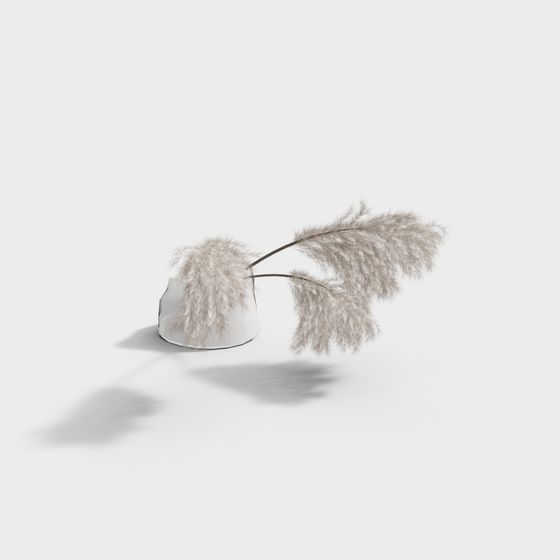 Detailed Low-Poly Feather Decoration 3D model