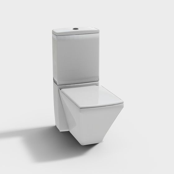 Futuristic Bathroom Toilet 3D Model