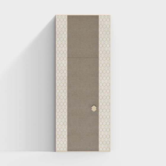 Elegant Low-Poly High-Detail Door Panel 3D model