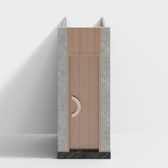 Elegant Low-Poly Door Frame 3D model for Modern Spaces