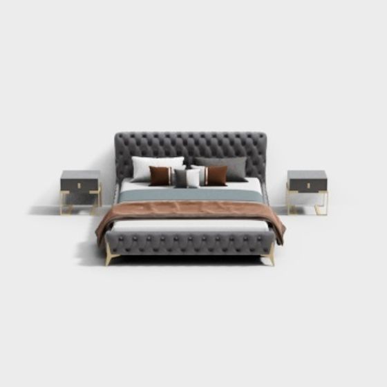 Luxe Bedroom Set 3D model