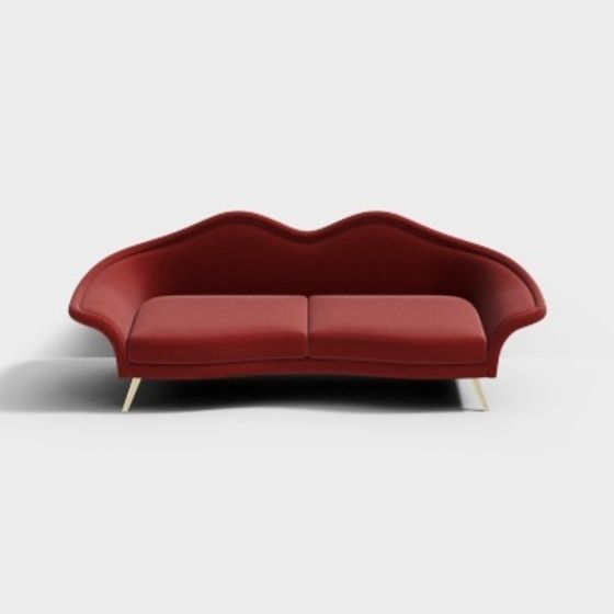 Curve Sofa 3D Model for Modern Interiors
