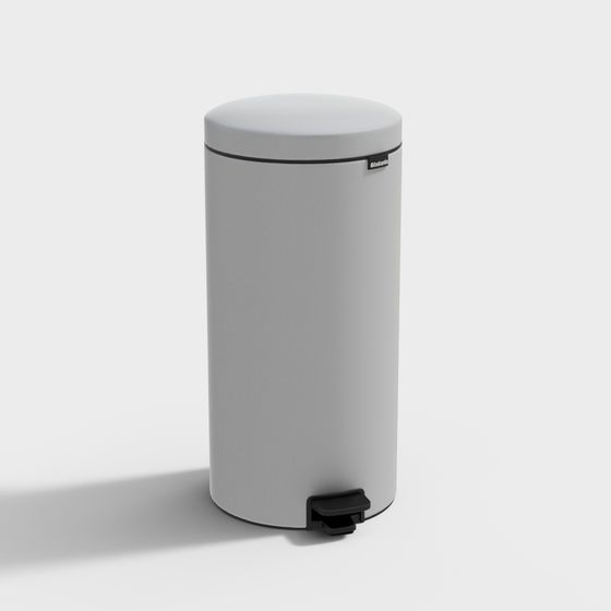 Minimalist Trash Can 3D Model for Urban Spaces