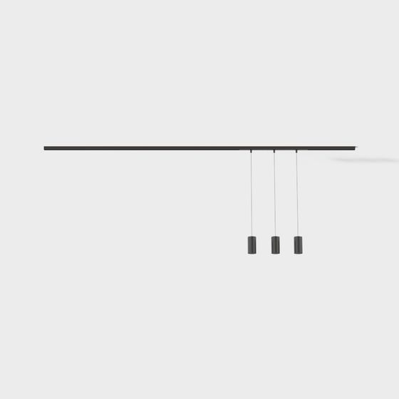 Stylish Suspension Light 3D model for Modern Spaces