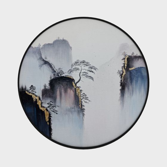 Ink Wash Mountains and Rivers 3D model