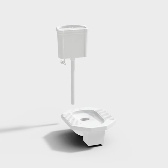 Retro Squatting Toilet 3D model
