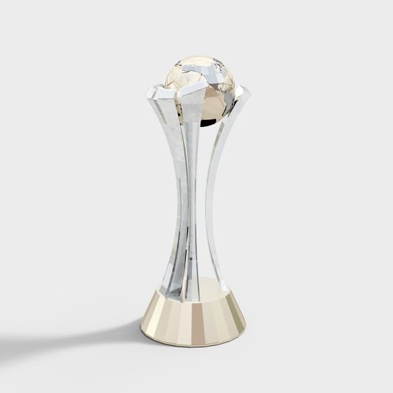 Low Poly Football Trophy 3D model