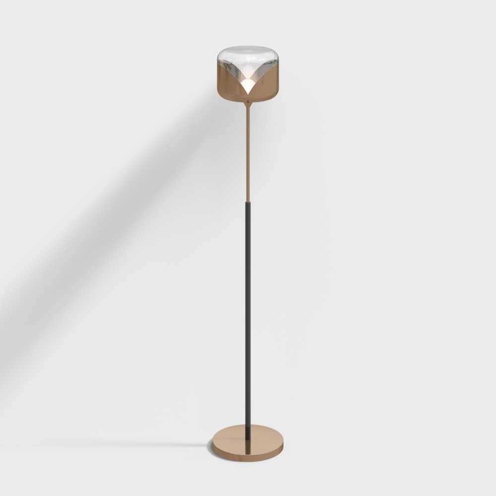 Lámparas de pie de metal modernas - luces cuadradas