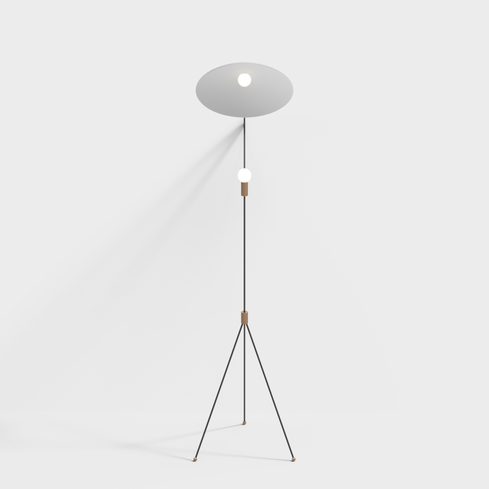 Modern metal floor lamps - round lamps