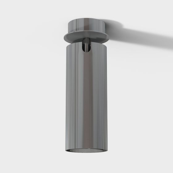 Stylish Low-Poly Metal Lamp 3D model