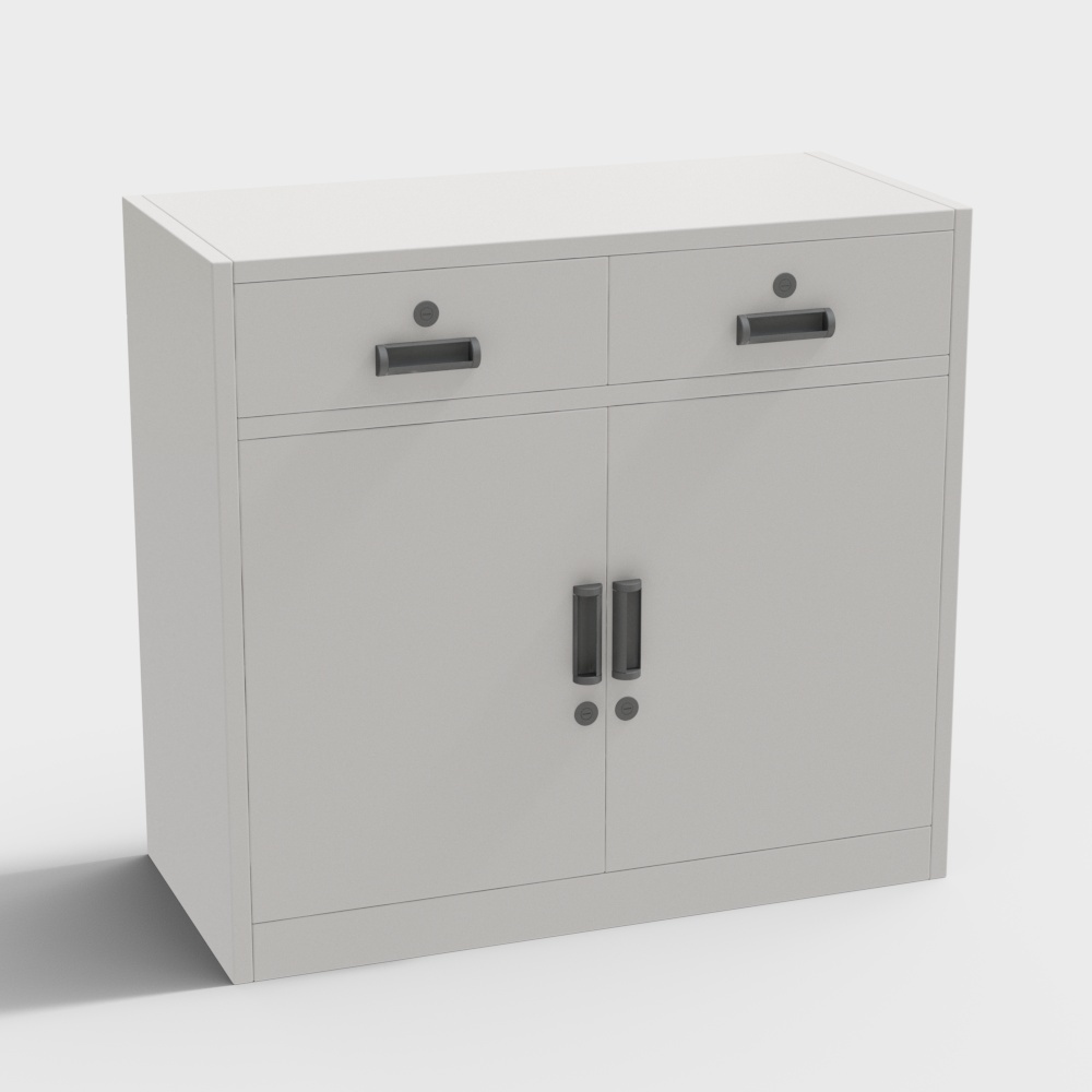 Tủ đựng hồ sơ sắt hiện đại - tủ thấp hai cửa hai ngăn