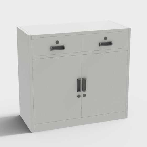 Tủ đựng hồ sơ sắt hiện đại - tủ thấp hai cửa hai ngăn