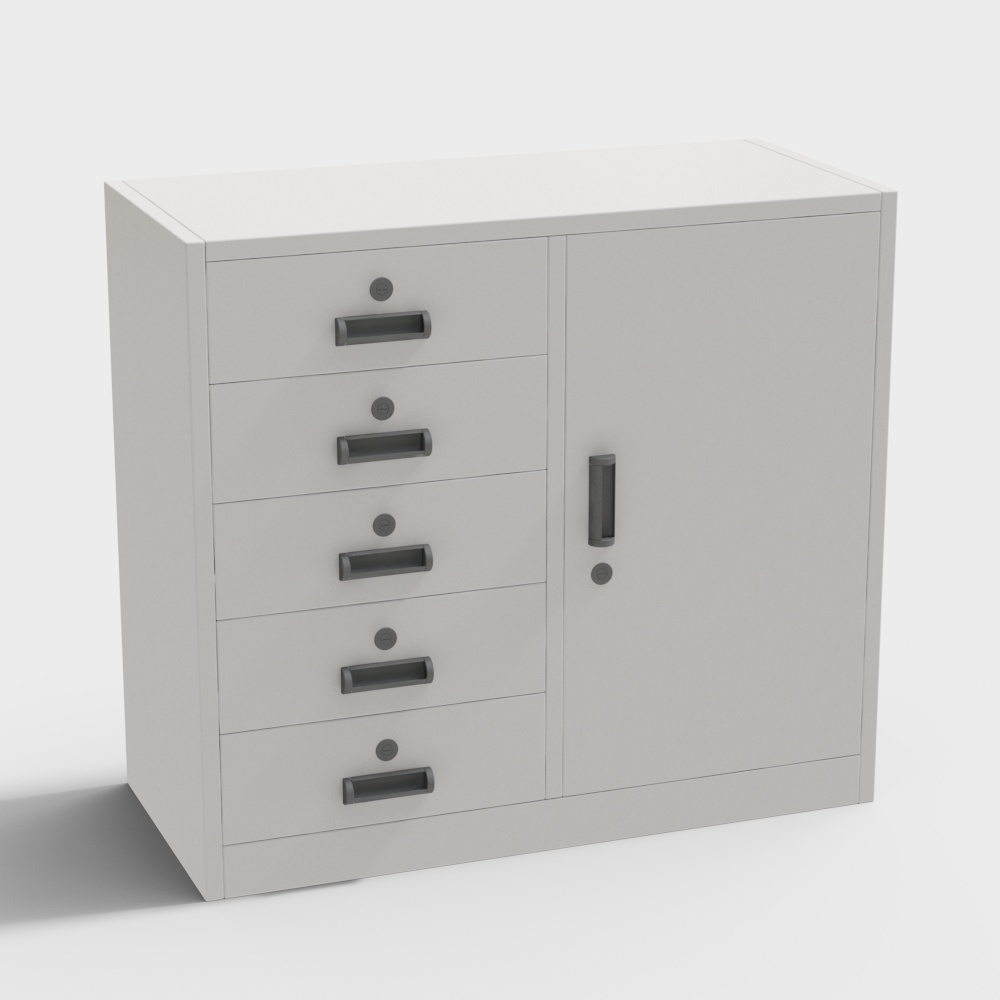 모던 철 서류 캐비닛-단일문 다섯 개 서랍 저 캐비닛