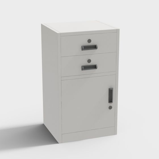 Armoire de classement en fer à une porte et 2 tiroirs basse moderne