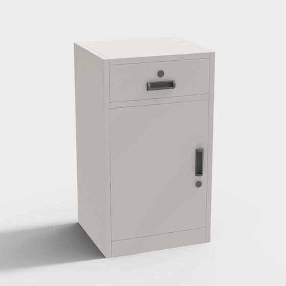 Modern Low-Poly File Cabinet 3D model