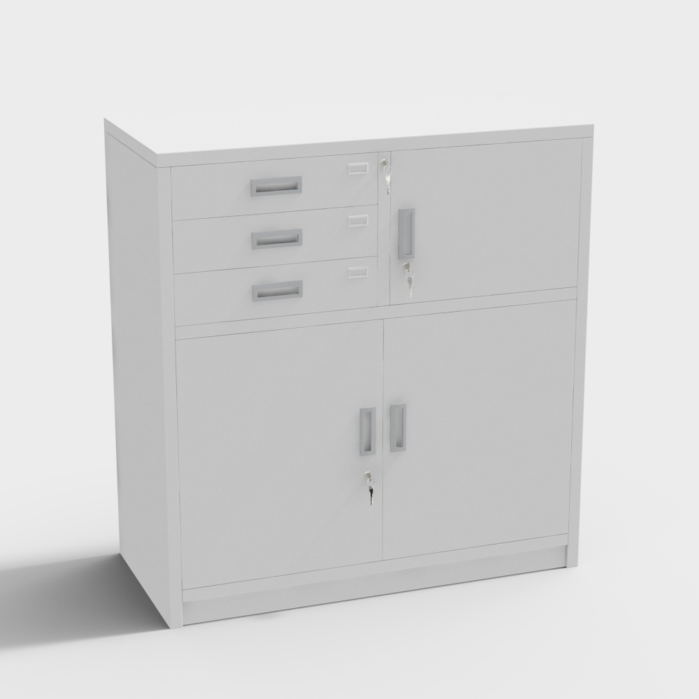Modern filing cabinet filing cabinet-three doors and three drawers white low cabinet
