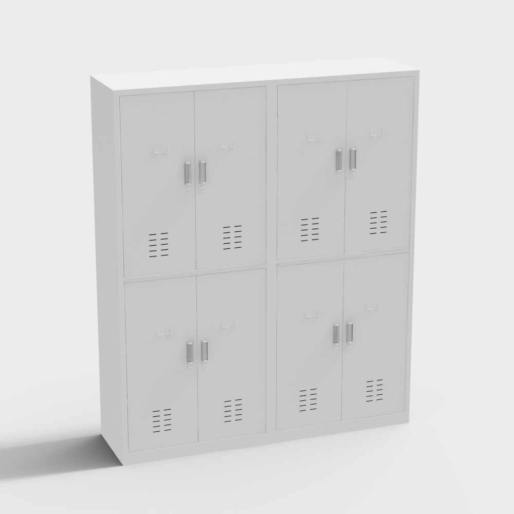 Modern iron filing cabinet-eight upper and lower door filing cabinets