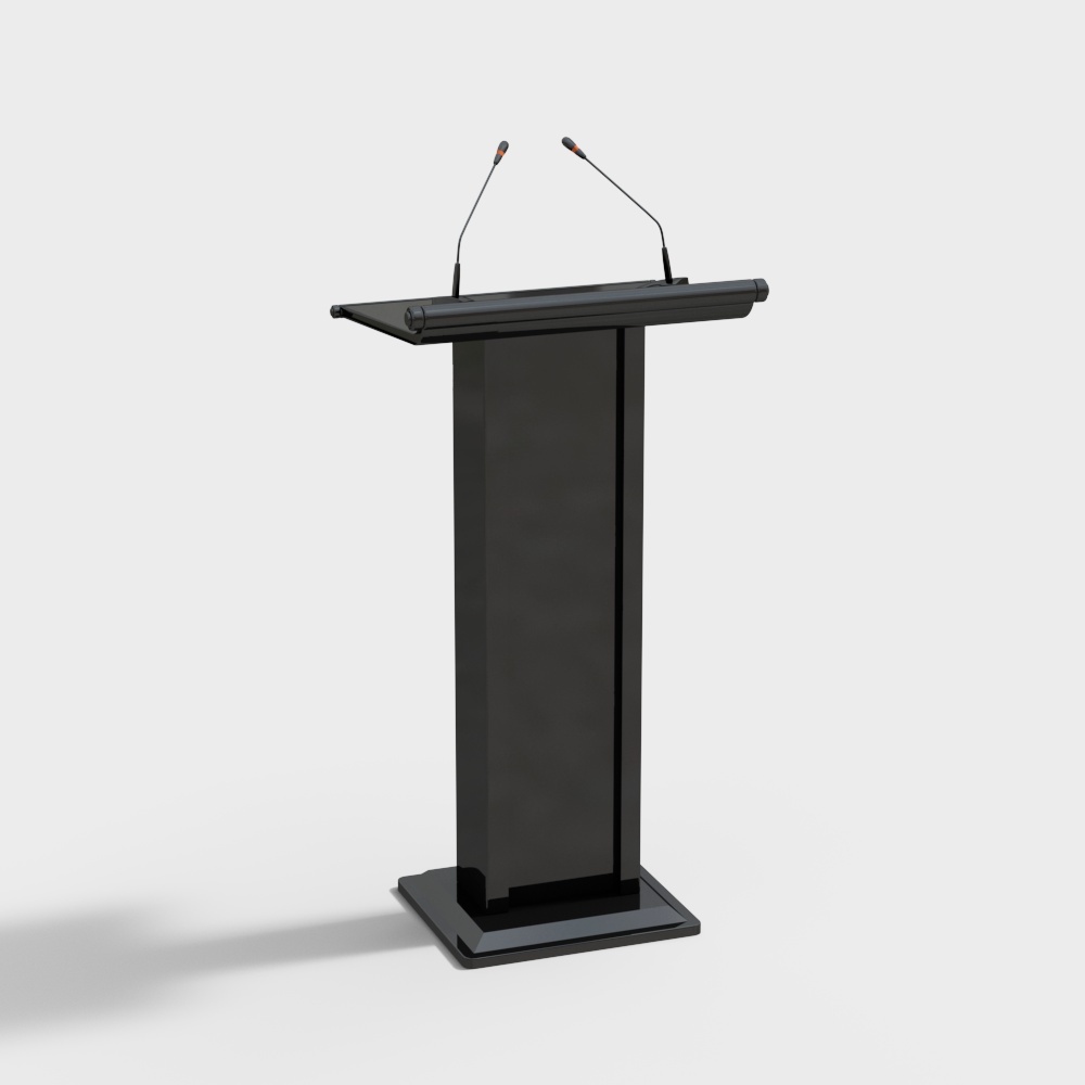 Modern podium black microphone