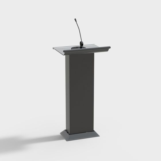 Sleek Modern Podium 3D model for Design Projects