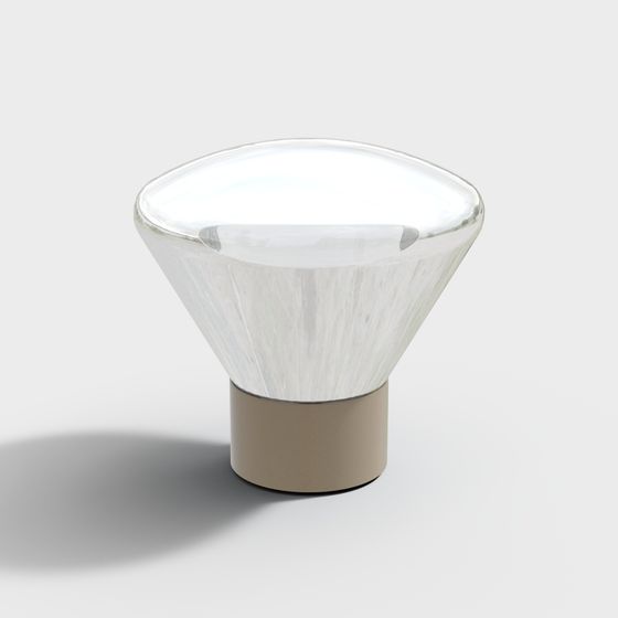 Elegant Glass Cone Lamp 3D model