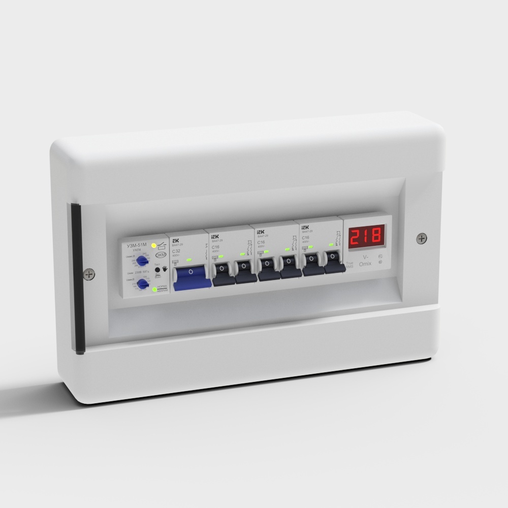 Modern socket - blue strong electric box