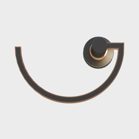 Stylish Curved 3D Model for Contemporary Interiors