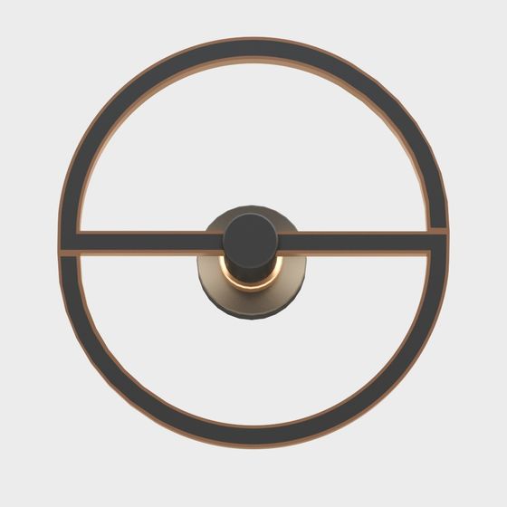 Elegant Low-Polygon Steering Wheel 3D model