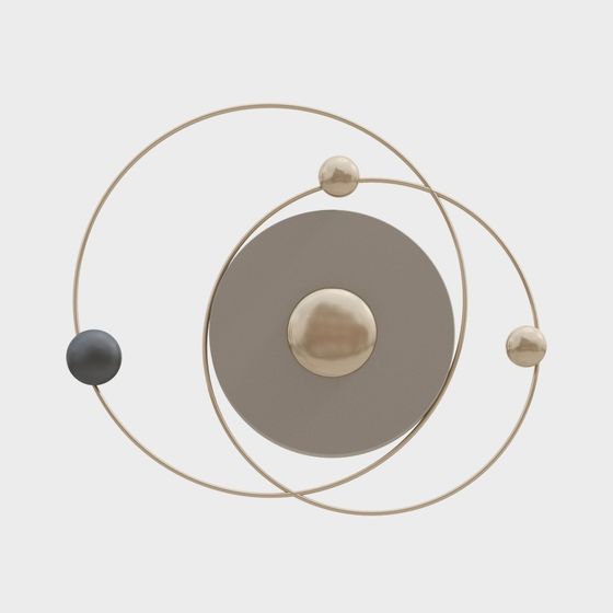 Atomic Structure Low-Poly 3D Model