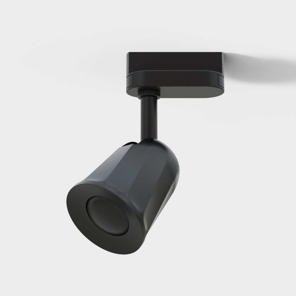 Modern Low-Poly Track Light 3D Model