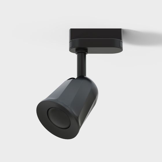 Modern Low-Poly Track Light 3D Model