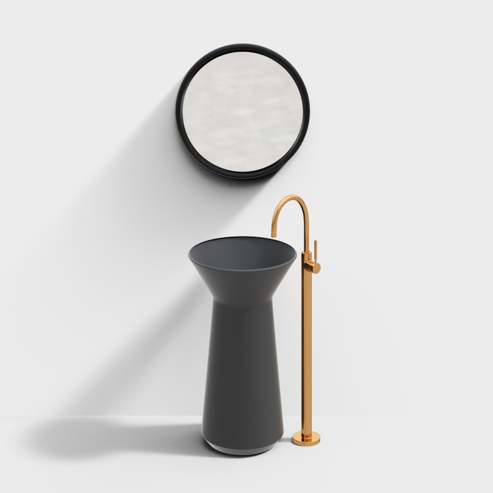 Modern washbasin - grey