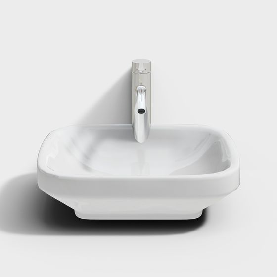 Minimalist Ceramic Sink 3D model