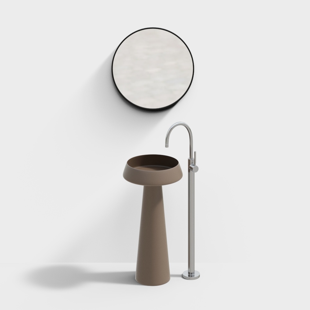 Modern washbasin - apricot color