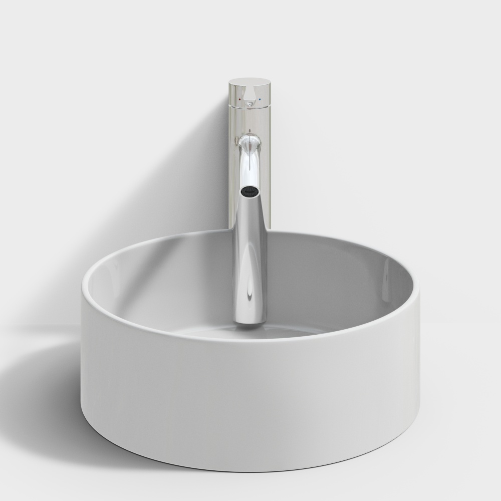 Elegant Modern Basin 3D model for Design Projects