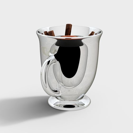 Charming Hot Chocolate Cup 3D model