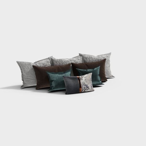 Stylish 3D Pillow Cover Model Design