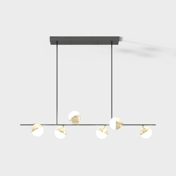 Urban Glow Modern Chandelier 3D model for Interior Design
