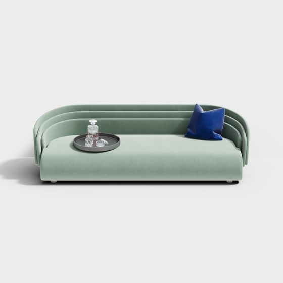 Curve Comfort Sofa 3D model for Modern Spaces