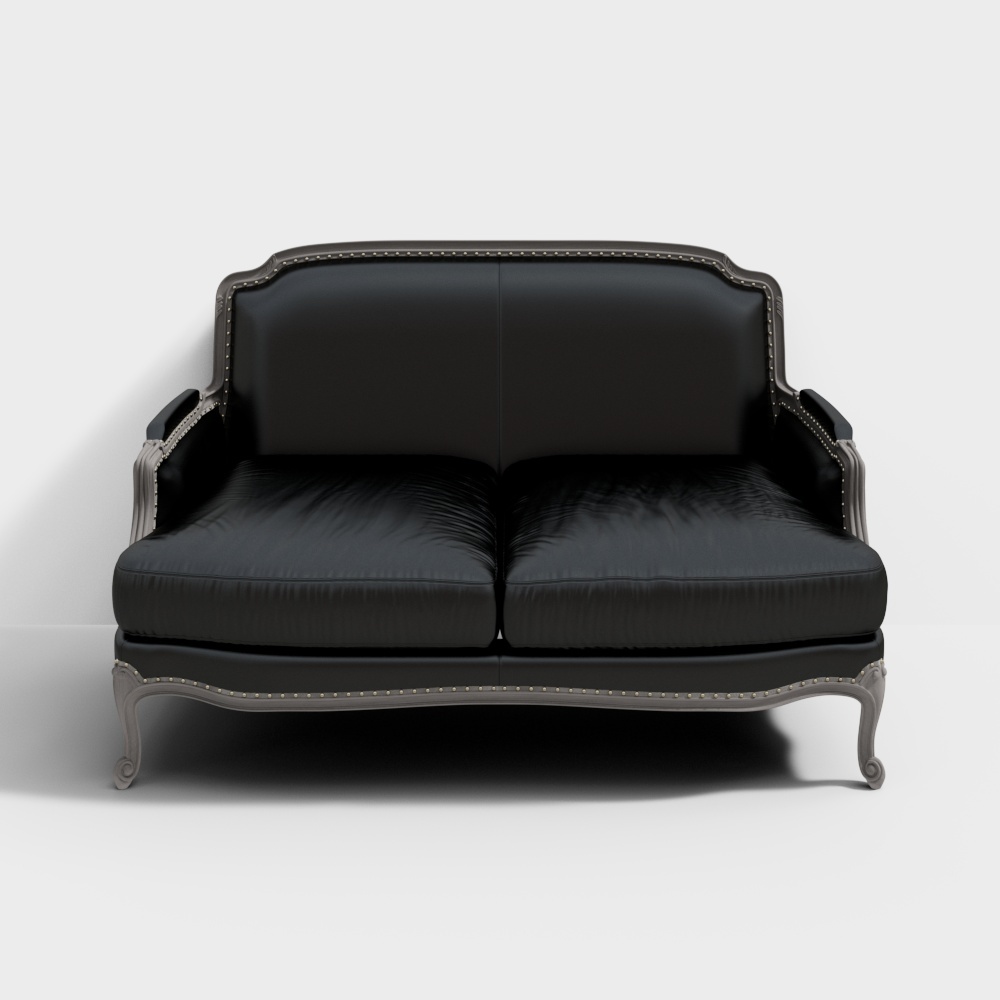 Italy GALIMBERTI NINO Black Double Sofa